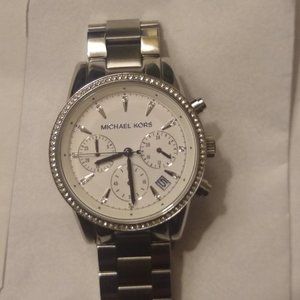 Michael Kors Women Watch Ritz Stainless steel and Crystal Topring